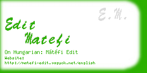 edit matefi business card